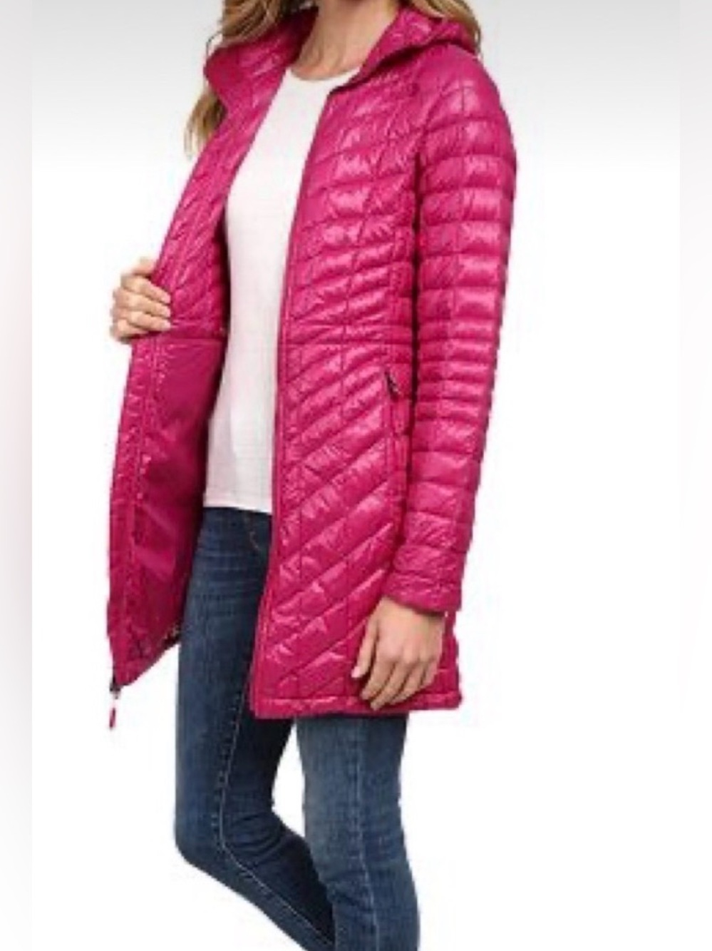 The North Face ThermoBall Eco Hooded Parka Pink Quilted Women's Medium